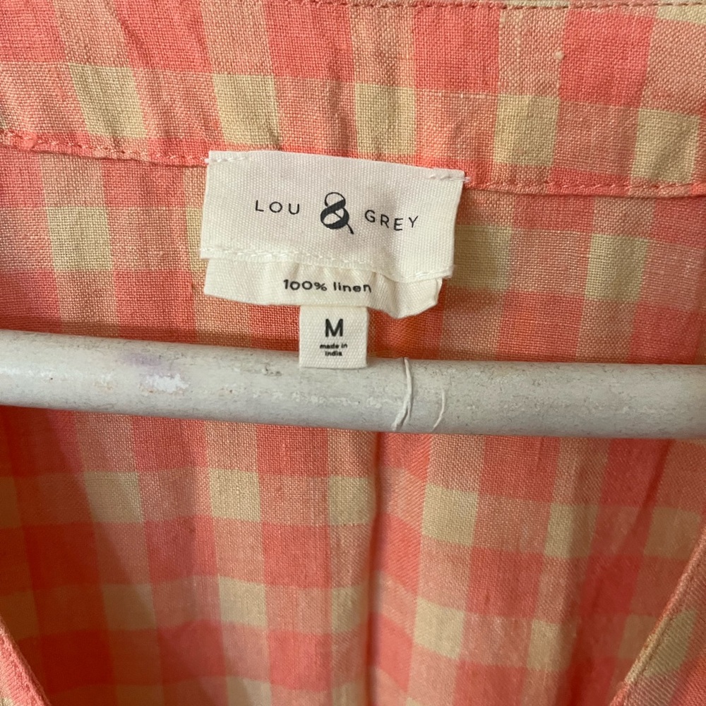 Lou & Grey Plaid Button Front Dress